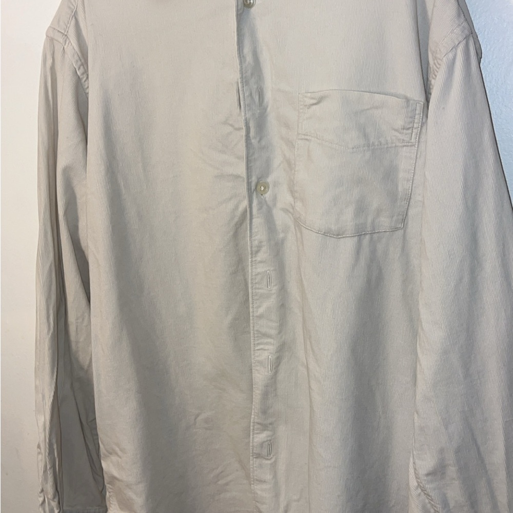 Banana Republic Men's Button Down Shirt - Soft Cream